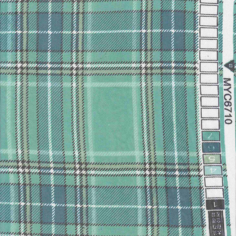 1 Yard Polyester Spandex Mesh Fabric Plaid Print Lightweight Stretch 54" Width