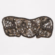 Black and Gunmetal Beaded and Sequined Rhinestone Applique - 8"