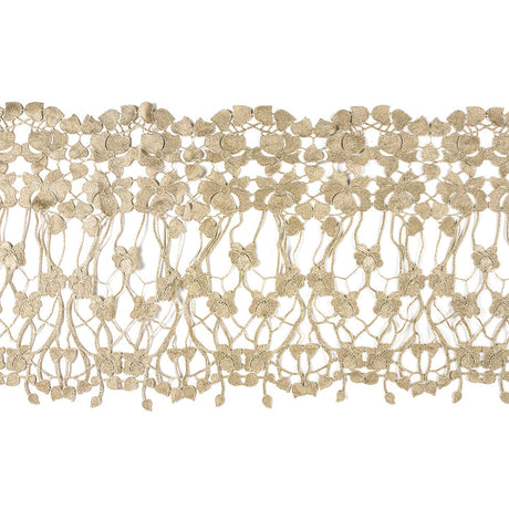 Metallic Gold Floral Lace Trimming - 16"