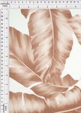 1 Yard Tropical Hawaiian Leaf DTY Brushed Knit Fabric Soft Stretch Polyester Spandex 58/60 Inches Wide