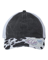 Women's Printed Bill Mesh Back Ponytail Cap