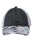 Women's Printed Visor with Mesh Back Cap