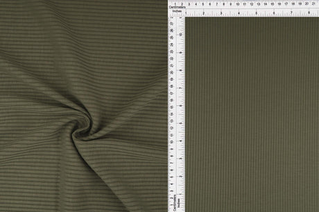 Rib Solid Stretch Knit Fabric