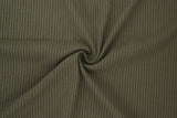 Rib Solid Stretch Knit Fabric