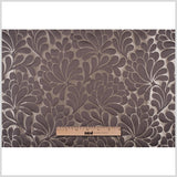 Dark Mocha Floral Home Decor Satin Brocade