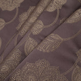 Gold and Brown Floral Satin Jacquard
