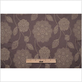 Gold and Brown Floral Satin Jacquard