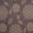 Gold and Brown Floral Satin Jacquard