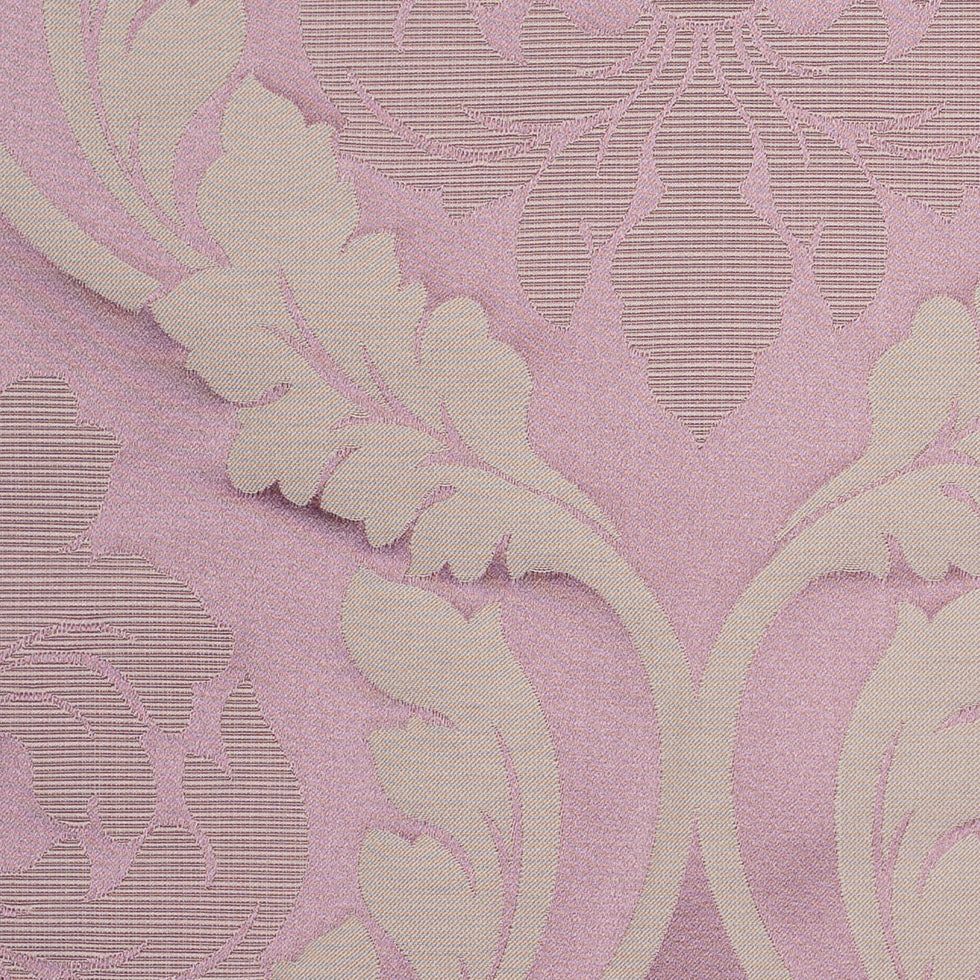 Lilac and Taupe Floral Satin Jacquard
