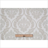 Pale Gold Floral Damask-Pattern Satin Jacquard