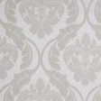 Pale Gold Floral Damask-Pattern Satin Jacquard