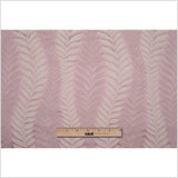 Pale Mauve Tone-on-Tone Leaves Satin Jacquard