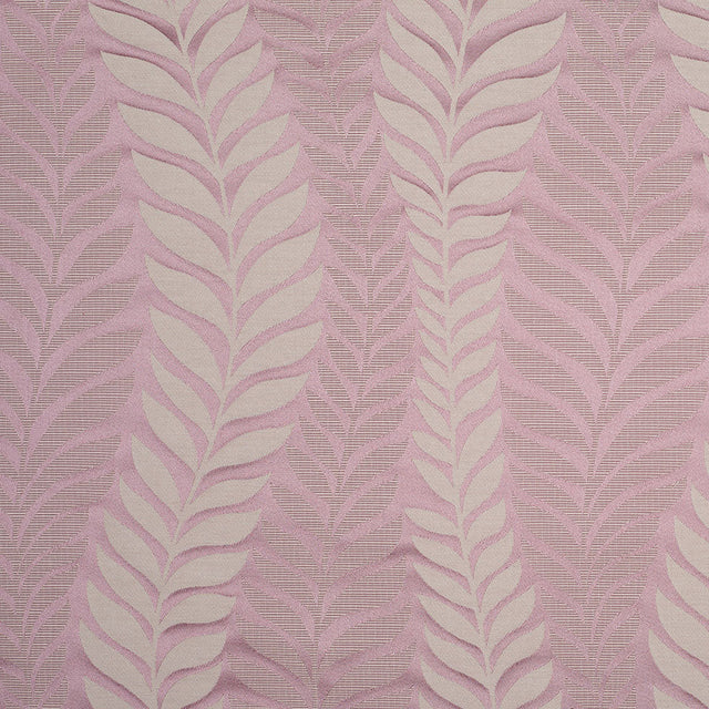 Pale Mauve Tone-on-Tone Leaves Satin Jacquard