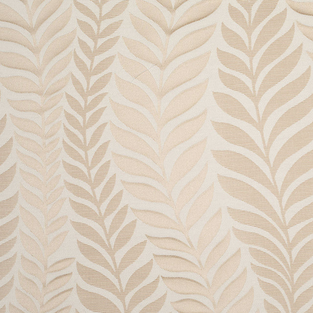 Beige and Light Beige Leafy Satin Jaquard