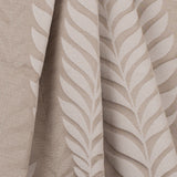 Taupe Tone-on-Tone Leaves Satin Jacquard