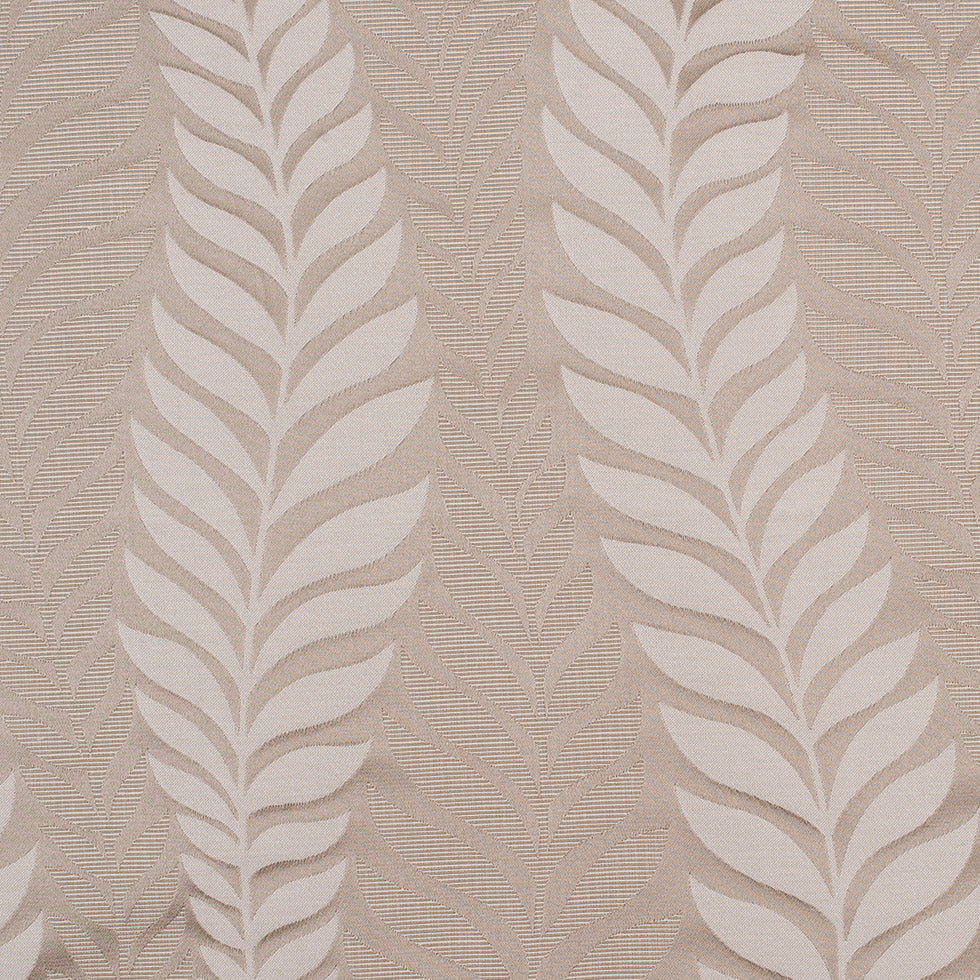Taupe Tone-on-Tone Leaves Satin Jacquard