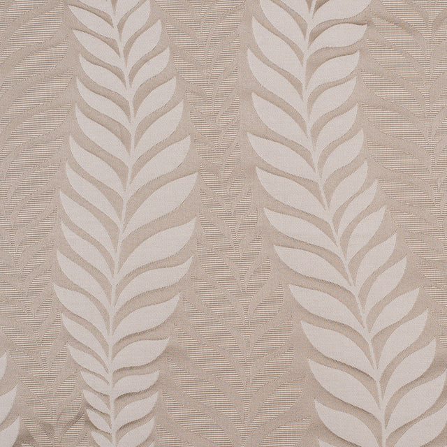 Taupe Tone-on-Tone Leaves Satin Jacquard
