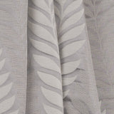 Silver Tone-on-Tone Leaves Satin Jacquard