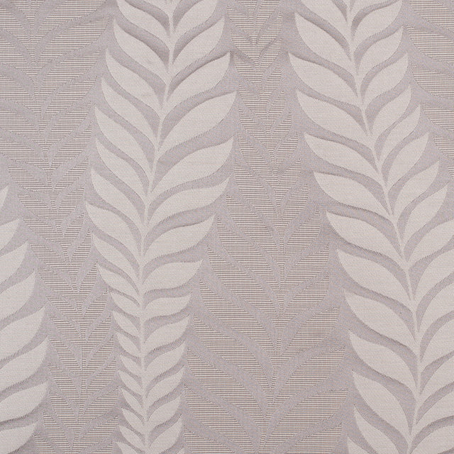 Silver Tone-on-Tone Leaves Satin Jacquard