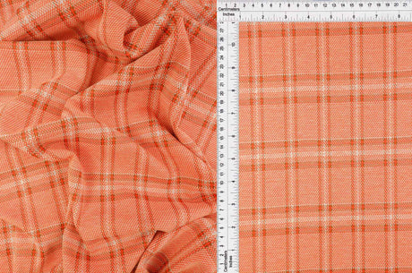 Plaid Knit Jacquard Fabric 1 Yard Stretch Medium Weight 58/60" Wide