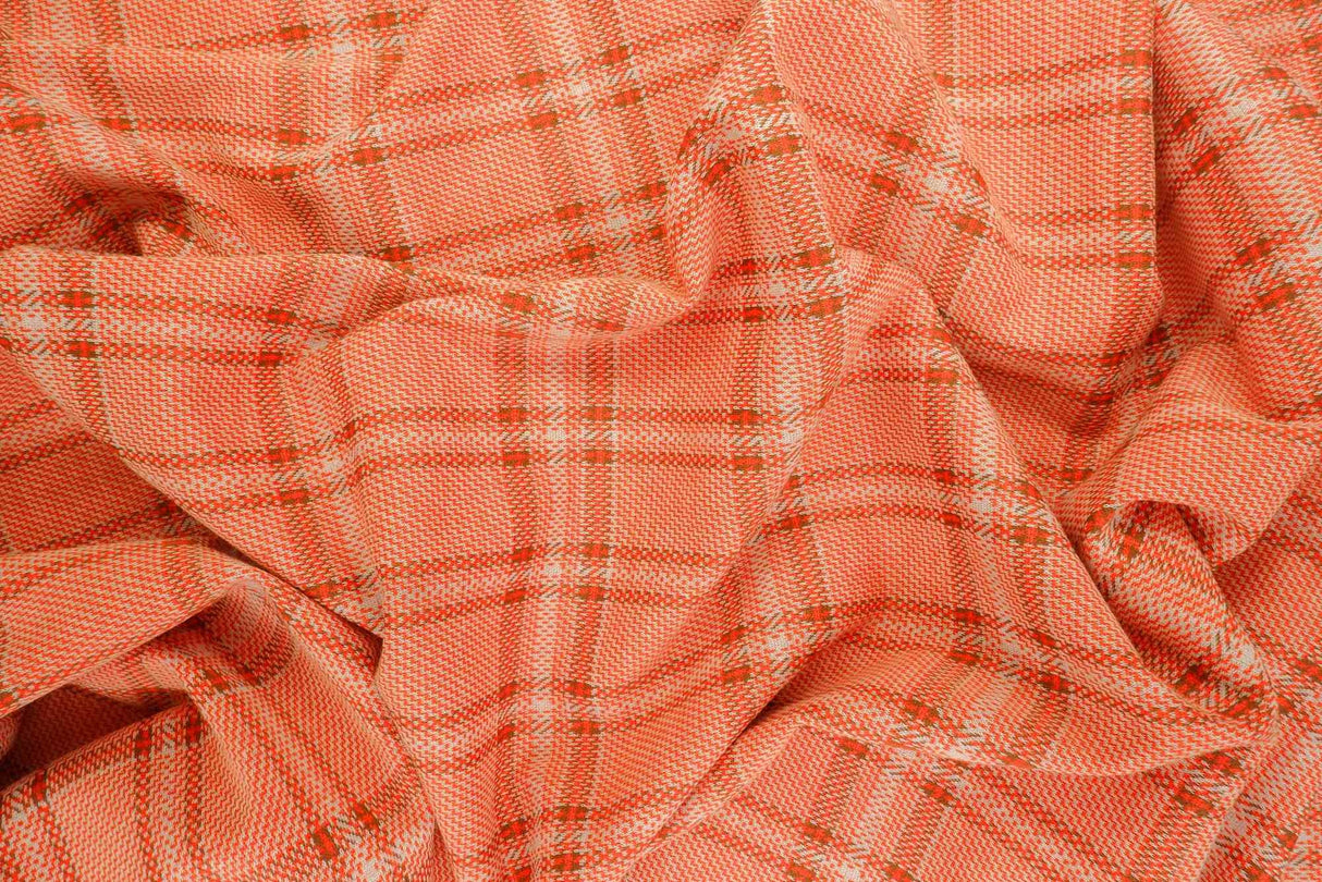 Double Knit Jacquard Plaid Stretch Fabric