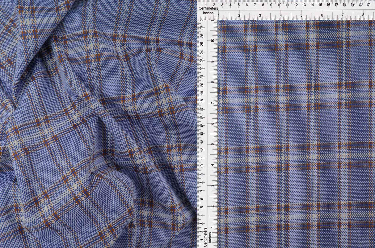 58/60" Knit Jacquard Plaid Fabric 96% Polyester 4% Spandex 230 GSM by Yard