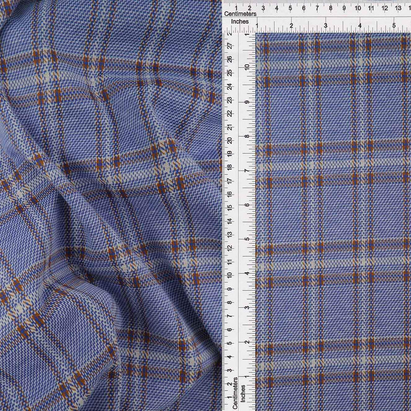 Soft Knit Jacquard Plaid Apparel Fabric Stretch Polyester Spandex 58/60 Inches Wide