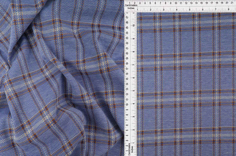 Double Knit Jacquard Plaid Stretch Fabric