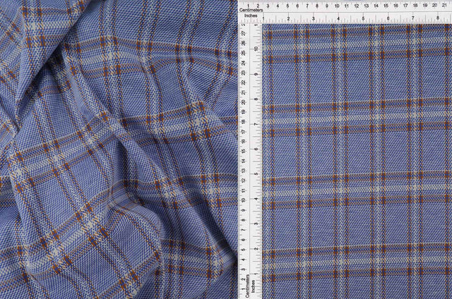 Double Knit Jacquard Plaid Stretch Fabric