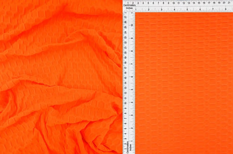 Honeycomb Knit Jacquard Solid Fabric 1 Yard Stretch Soft Durable 58/60" Wide