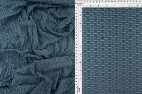 Honeycomb Knit Jacquard Solid Fabric Stretch Polyester Spandex 58/60 Inches Wide