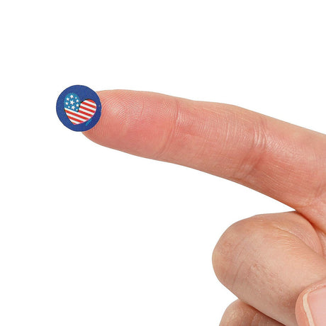 1/2" Bulk 1000 Pc Mini Patriotic Sticker Roll