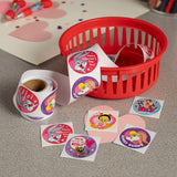 1 1/2" Looney Tunes Characters Valentine’s Day Sticker Roll 100 Pc