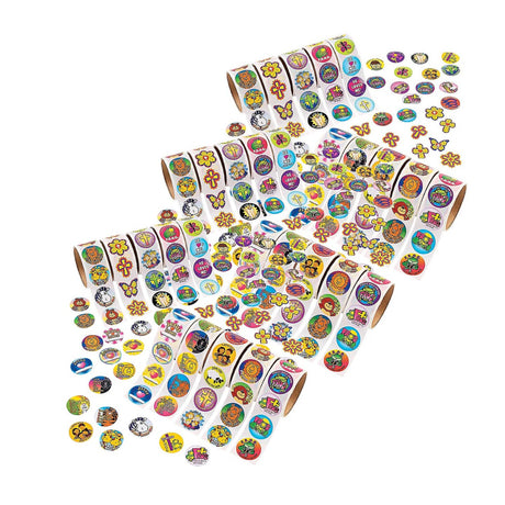 1 1/2" Bulk Religious Rolls of Stickers Assortment 1000 Pc