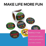 1 1/2" Celebrate Hispanic Heritage Paper Sticker Roll 100 Pc