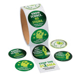 1 1/2" Green Mental Health Awareness Paper Sticker Roll 100 Pc