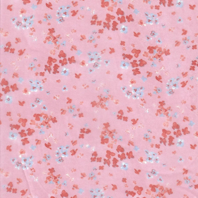 1 Yard High Multi Chiffon, Small Floral Woven Fabric Sheer Soft Drapery 57/58" Width