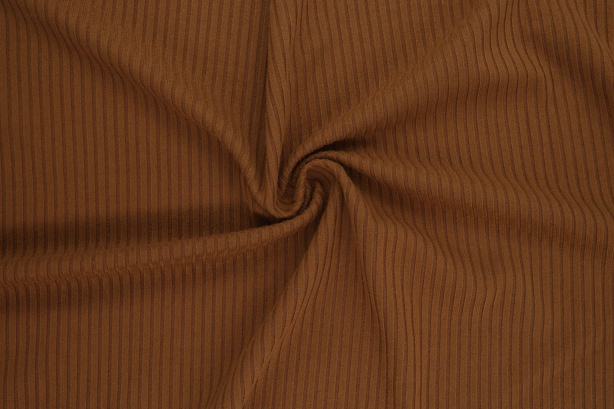 Rib Solid Stretch Knit Fabric