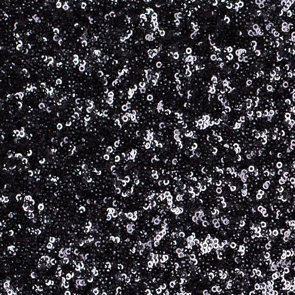 Mesh with Baby Sequins - Black