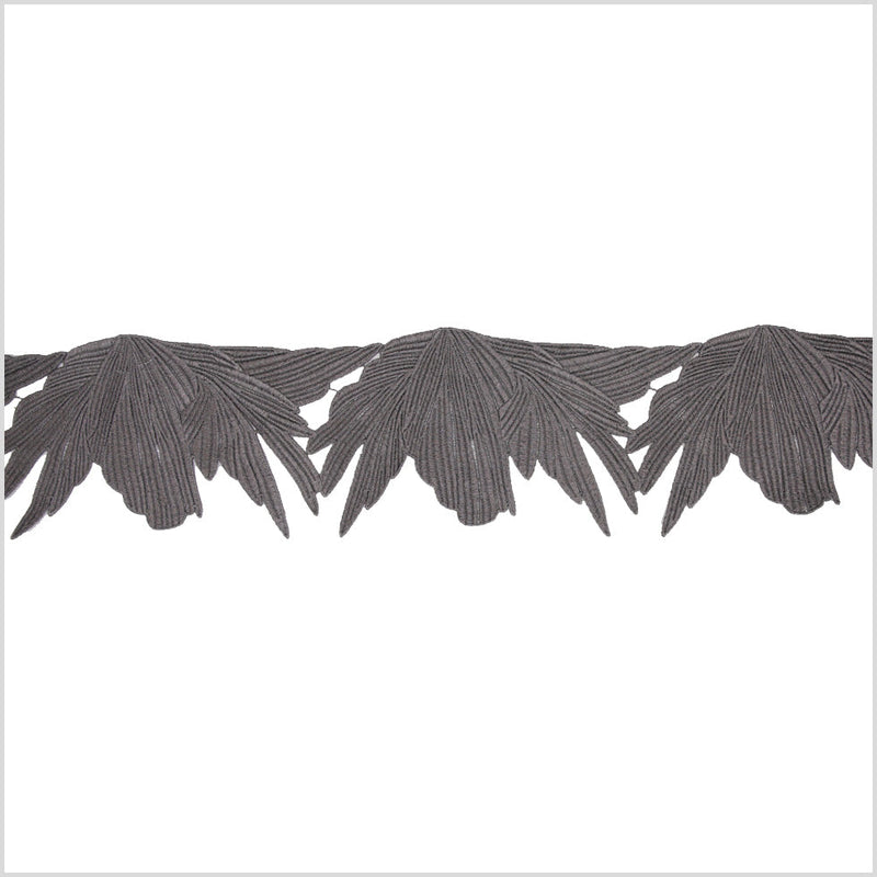 5" Metallic Gunmetal Lace Trim