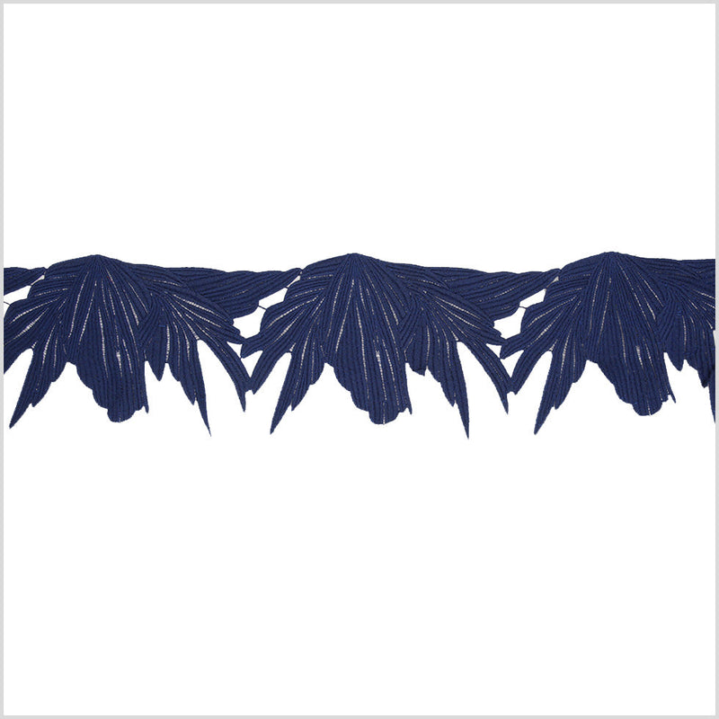 5" Metallic Dark Navy Lace Trim