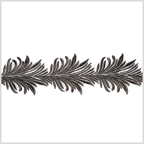 4" Metallic Forest Green Fancy Lace Trim