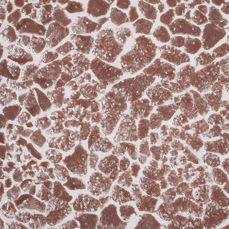 Rose Gold Baby Sequins "Splotches" on Mesh