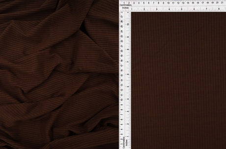 Rib Knit Solid Stretch Fabric