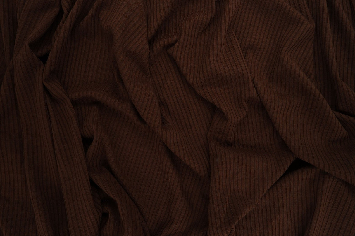 Rib Knit Solid Stretch Fabric