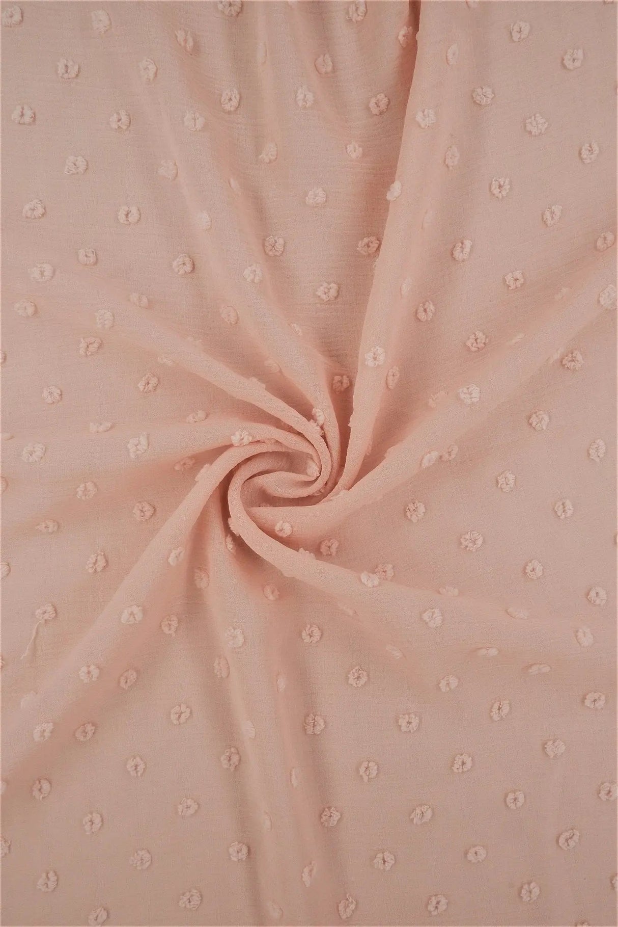 1 Yard Waffle Swiss Dot Chiffon Woven Fabric Textured Sheer Soft Drapery 59/60" Width