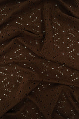 Eyelet Jacquard DTY Knit Brown Coco