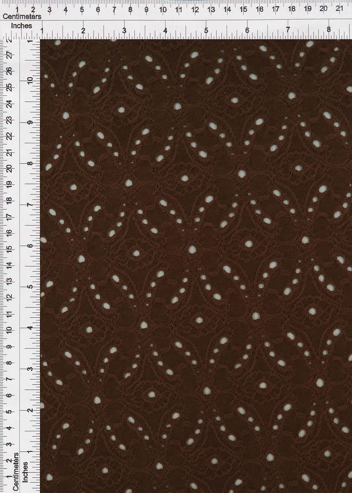 Eyelet Jacquard DTY Knit Brown Coco