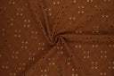 1 yarda de tela jacquard de punto DTY ligera con ojales, poliéster con spandex elástico, ancho de 58/60 pulgadas