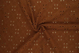 Lightweight DTY Knit Jacquard Eyelet Fabric Stretch Polyester Spandex 58/60 Inches Wide